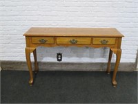 OAK SOFA TABLE 16"D X 48"L X 29"H