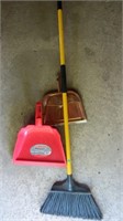 14" Broom and two dustpans