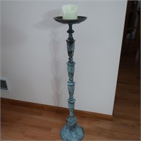 Brass Candle Stand w/Candle