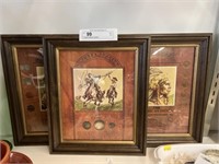 (3) Pieces of Framed American Currency