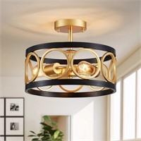 FINAL SALE:XINGQI Rustic Semi Flush Mount C