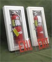 (2) Fire Extinguishers w/Cases, Unknown Condition