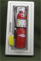 Fire Extinguisher in Case, Approx 12"x26"x7"
