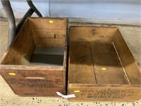 (2) Primitive Wooden Shipping Boxes