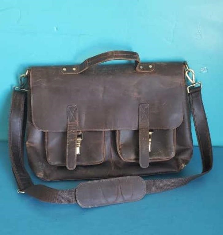 Leather briefcase 13"×17"