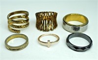 6 Fashion Rings - Bands