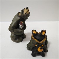 1-"Bearfoots" Figurine & 1- Rowley Bear Figurine