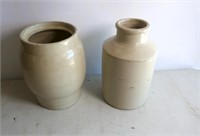 Pair Stoneware Jugs