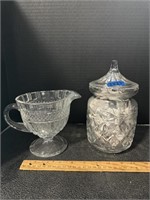 Crystal Biscuit Jar & Pitcher