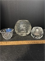 3pc Assorted Crystal Items