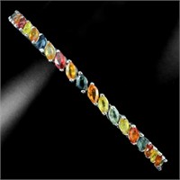 Natural Fancy Marquise Multi Color Sapphire Bracel