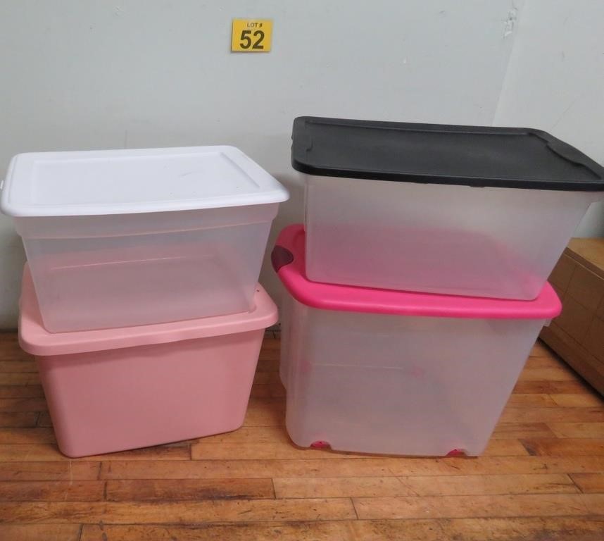 4 Storage Bins w/ Lids