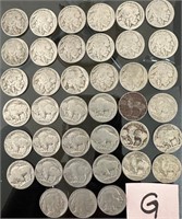 T - LOT OF COLLECTIBLE BUFFALO NICKELS (G)