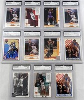 (11) GRADED BASKETBALL CARDS FGS 10 MINT