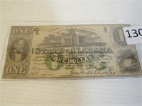 1863 State of Alabama $1 Note, Montgomery