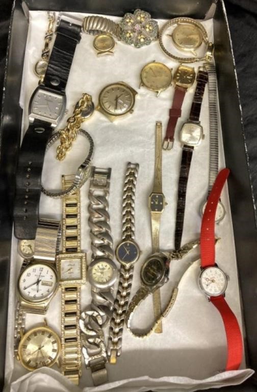 MIXED WATCHES LOT /  PLUS MISC PARTS
