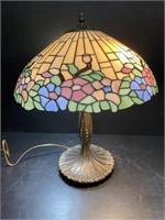 Tiffany Style Brass Table Lamp