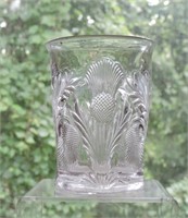 Early Pressed Glass Tumblert c 1890's