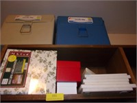 2 File Boxes-Recipe Organizer-Books