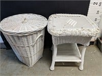 Wicker laundry basket 18" x 22"H and outdoor