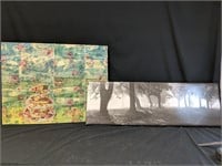 Art Canvas Pieces 21" x 27" and 12" x 3'