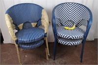 Set of 4 Outdoor Wicker Round Armchairs