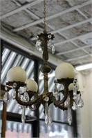 SMALL CHANDELIER MADE TO HANDLE CANDLES