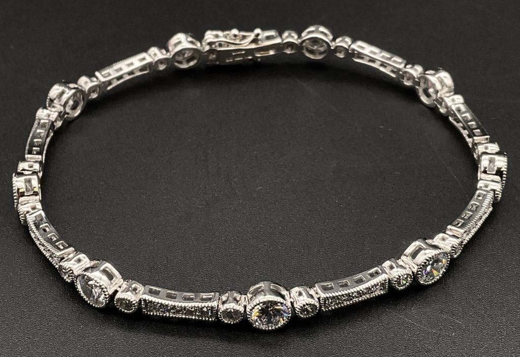 Sterling Silver CZ Bracelet