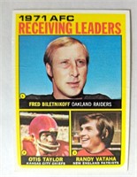 1972 Topps 71 Receiving Leaders Card Biletnikoff +
