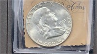 Unique Displayed 1951 BU Franklin Half Dollar