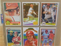 9 Pete Rose Collectible Baseball Cards