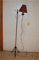 Iron Floor Lamp with Metal Punched Shade