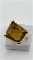 Amber Stone Ring Size 9.5