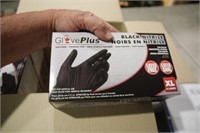 2 BOXES (100 EA) BLACK NITRILE DISPOSABLE GLOVES