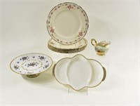 Alpine White Cake Platter, Fire King Dish & Plates