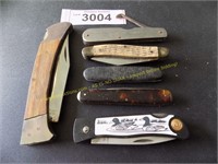 Six vintage pocket knives