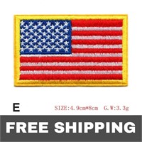 NEW Embroidered Thread American Flag