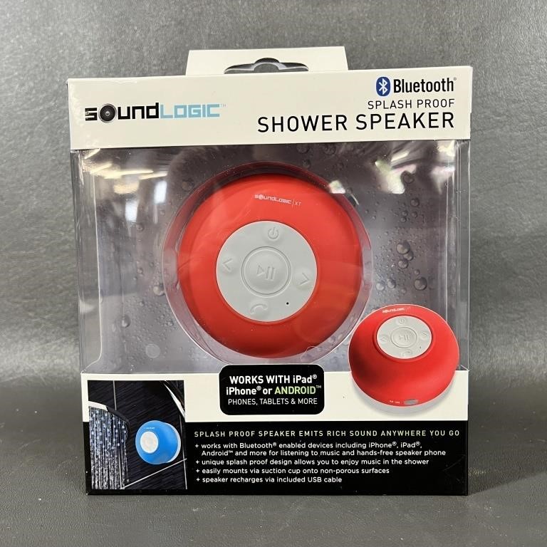 Sound Logic Bluetooth Shower Speaker NEW