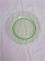 Vintage Vaseline Glass 8 inch plate