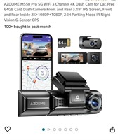 AZDOME M550 Pro 5G WiFi 3 Channel 4K Dash Cam