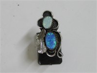 Vintage SW Unmarked Ring With Opals