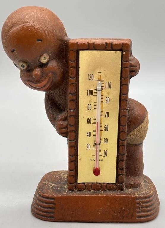 Vintage Black Americana Diaper Dan Thermometer