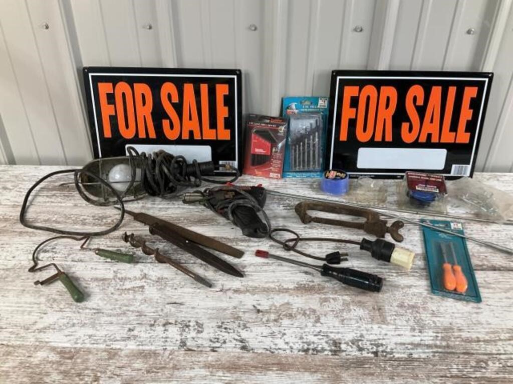 For Sale Signs, Work Light, Files, Miscellaneous