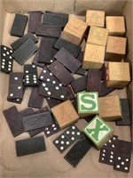 Vintage Alphabet Blocks and Dominoes