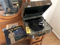 RCA Victor Portable Record Player w/ Records