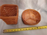 TWO SMALLER VERY NICE LONGABERGER BASKETS