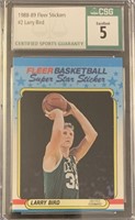 Vintage 1988 Fleer Basketball #2 Larry Bird Card