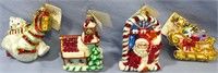 4 PC-CHRISTOPHER RADKO CHRISTMAS ORNAMENT LOT