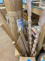 WOOD SPINDLES AND MISC