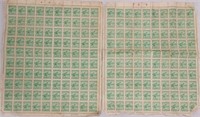 Two Sheets of WW II Japanese Occupation Stamps